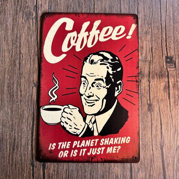 Wall Hanging Sign Metal Sign Kitchen Decor Gift for Coffee Lover NEW FAST SHIP - Picture 2 of 3